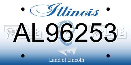 AL96253 Illinois License Plate