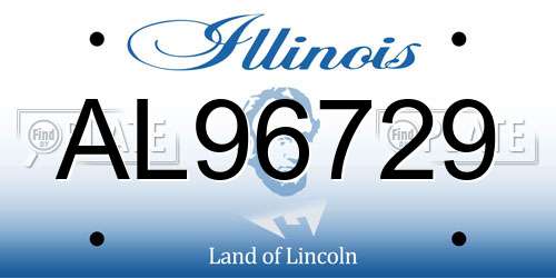 AL96729 Illinois License Plate
