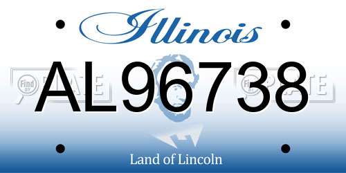 AL96738 Illinois License Plate