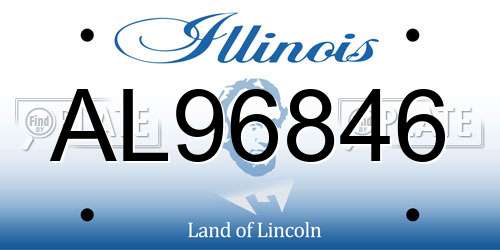 AL96846 Illinois License Plate