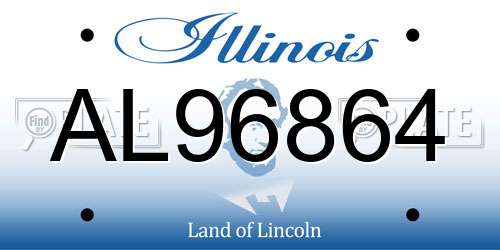AL96864 Illinois License Plate