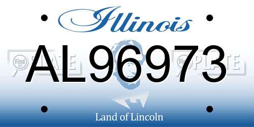 AL96973 Illinois License Plate