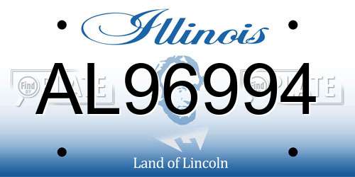 AL96994 Illinois License Plate