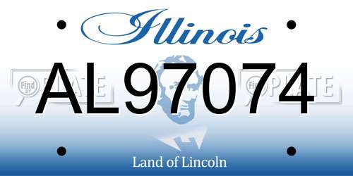 AL97074 Illinois License Plate
