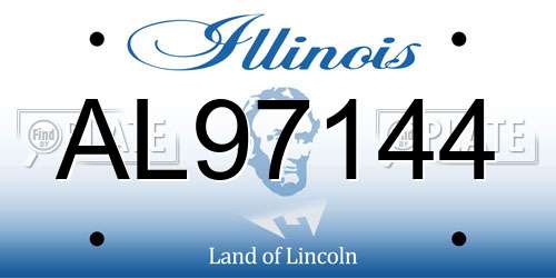 AL97144 Illinois License Plate