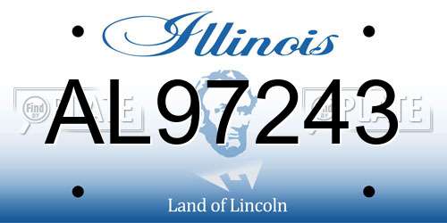AL97243 Illinois License Plate
