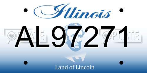 AL97271 Illinois License Plate