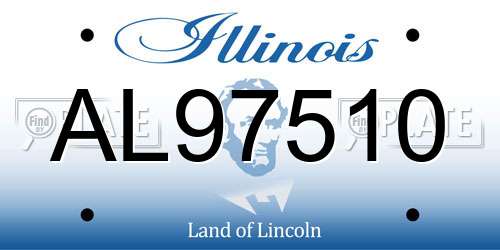 AL97510 Illinois License Plate