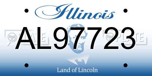 AL97723 Illinois License Plate