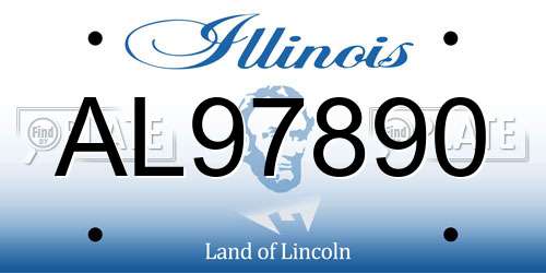 AL97890 Illinois License Plate