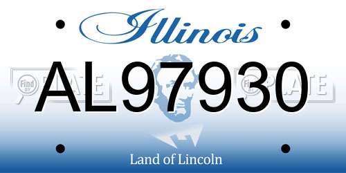 AL97930 Illinois License Plate