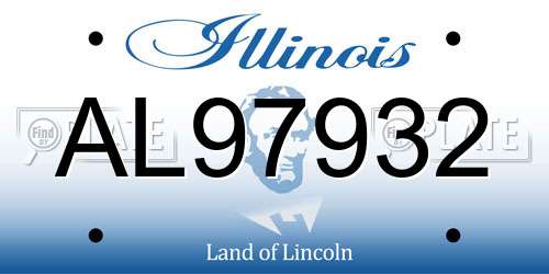 AL97932 Illinois License Plate