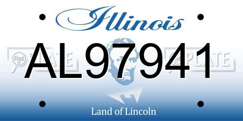 AL97941 Illinois License Plate
