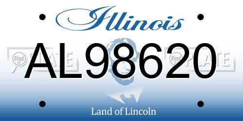 AL98620 Illinois License Plate