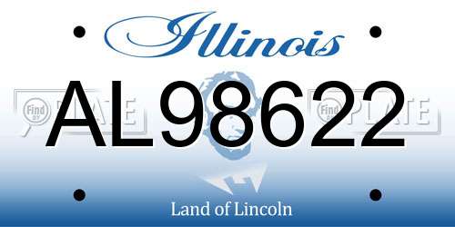 AL98622 Illinois License Plate