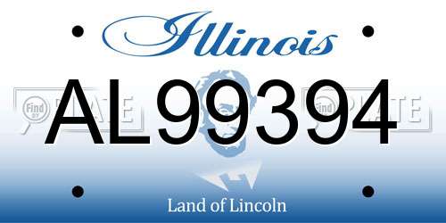 AL99394 Illinois License Plate