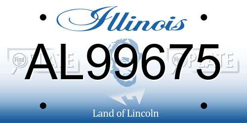 AL99675 Illinois License Plate