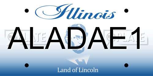 ALADAE1 Illinois License Plate