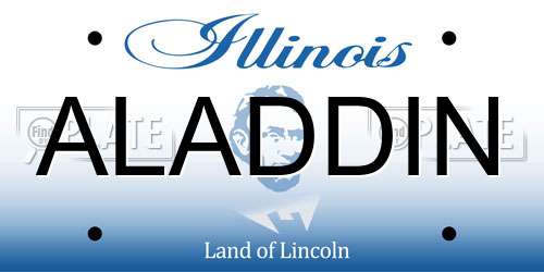 ALADDIN Illinois License Plate