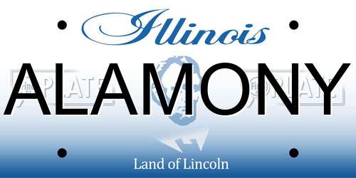 ALAMONY Illinois License Plate