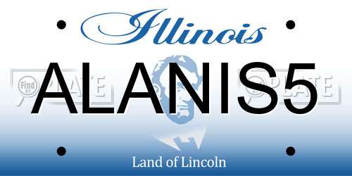 ALANIS5 Illinois License Plate