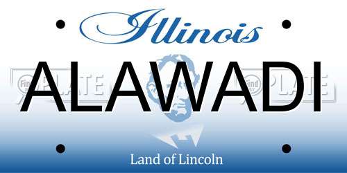 ALAWADI Illinois License Plate