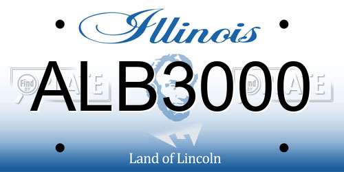 ALB3000 Illinois License Plate
