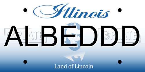 ALBEDDD Illinois License Plate