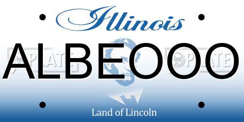 ALBEOOO Illinois License Plate