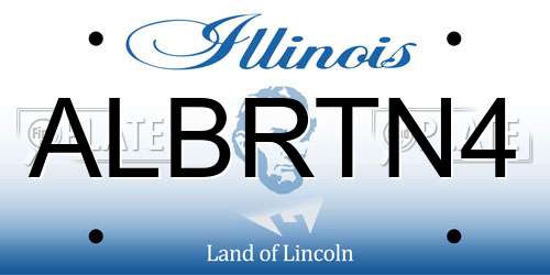 ALBRTN4 Illinois License Plate