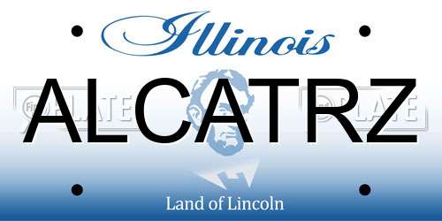 ALCATRZ Illinois License Plate