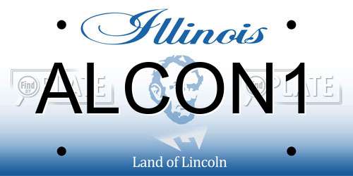 ALCON1 Illinois License Plate