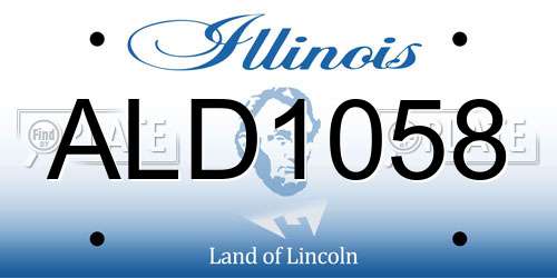ALD1058 Illinois License Plate