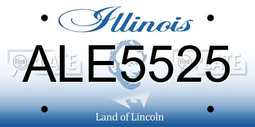 ALE5525 Illinois License Plate
