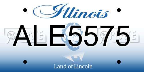 ALE5575 Illinois License Plate