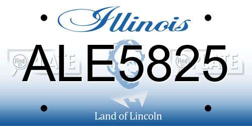 ALE5825 Illinois License Plate