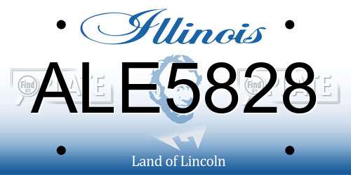 ALE5828 Illinois License Plate