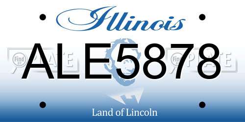 ALE5878 Illinois License Plate