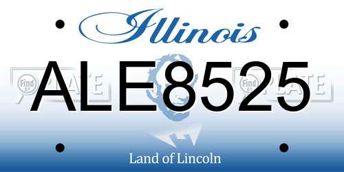 ALE8525 Illinois License Plate