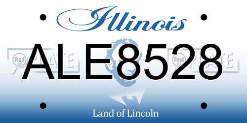 ALE8528 Illinois License Plate