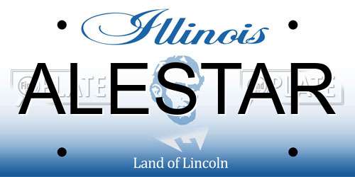 ALESTAR Illinois License Plate