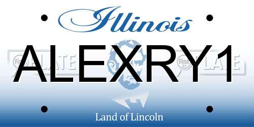 ALEXRY1 Illinois License Plate