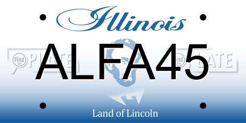 ALFA45 Illinois License Plate