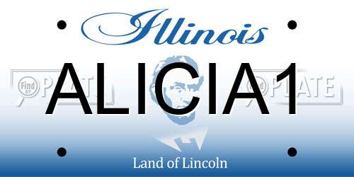 ALICIA1 Illinois License Plate