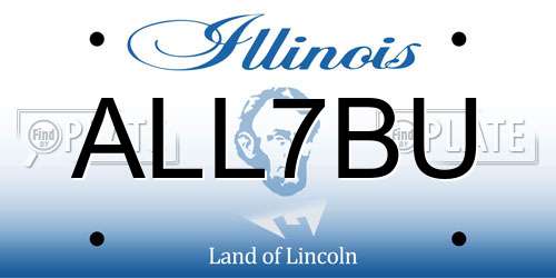ALL7BU Illinois License Plate
