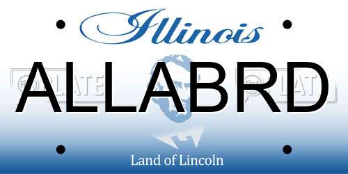 ALLABRD Illinois License Plate
