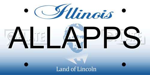 ALLAPPS Illinois License Plate
