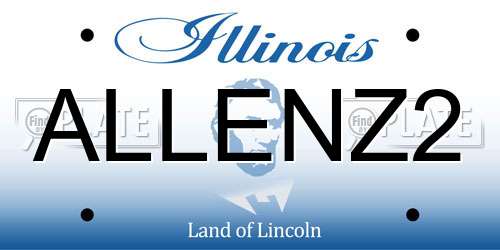 ALLENZ2 Illinois License Plate
