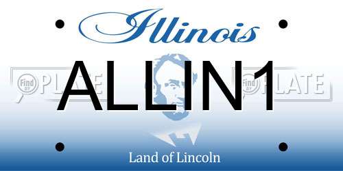 ALLIN1 Illinois License Plate