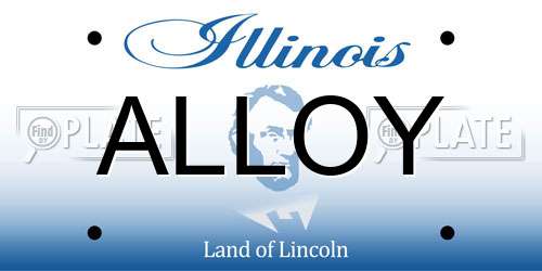 ALLOY Illinois License Plate